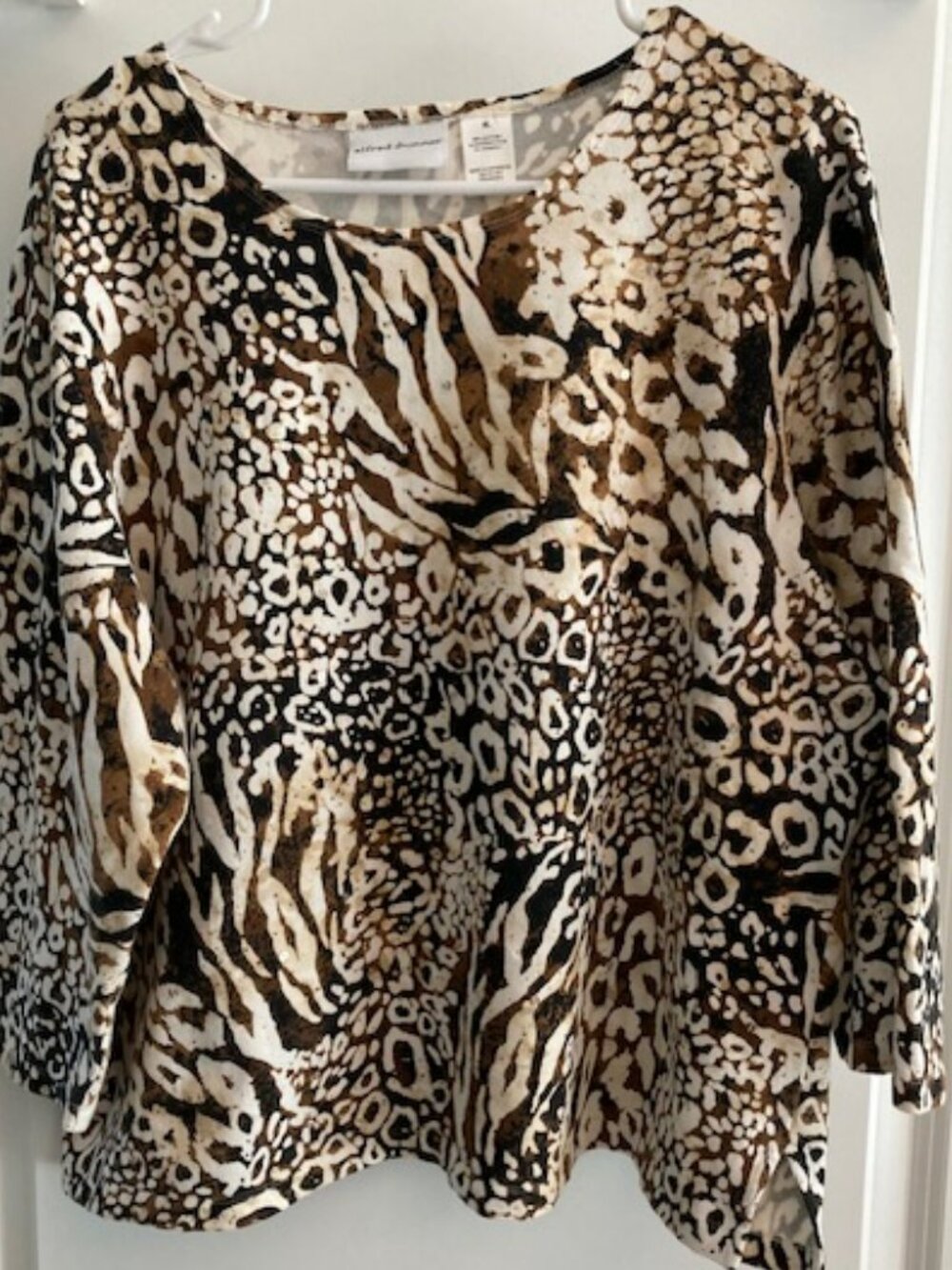 Alfred Dunner Leopard Print Top -XL